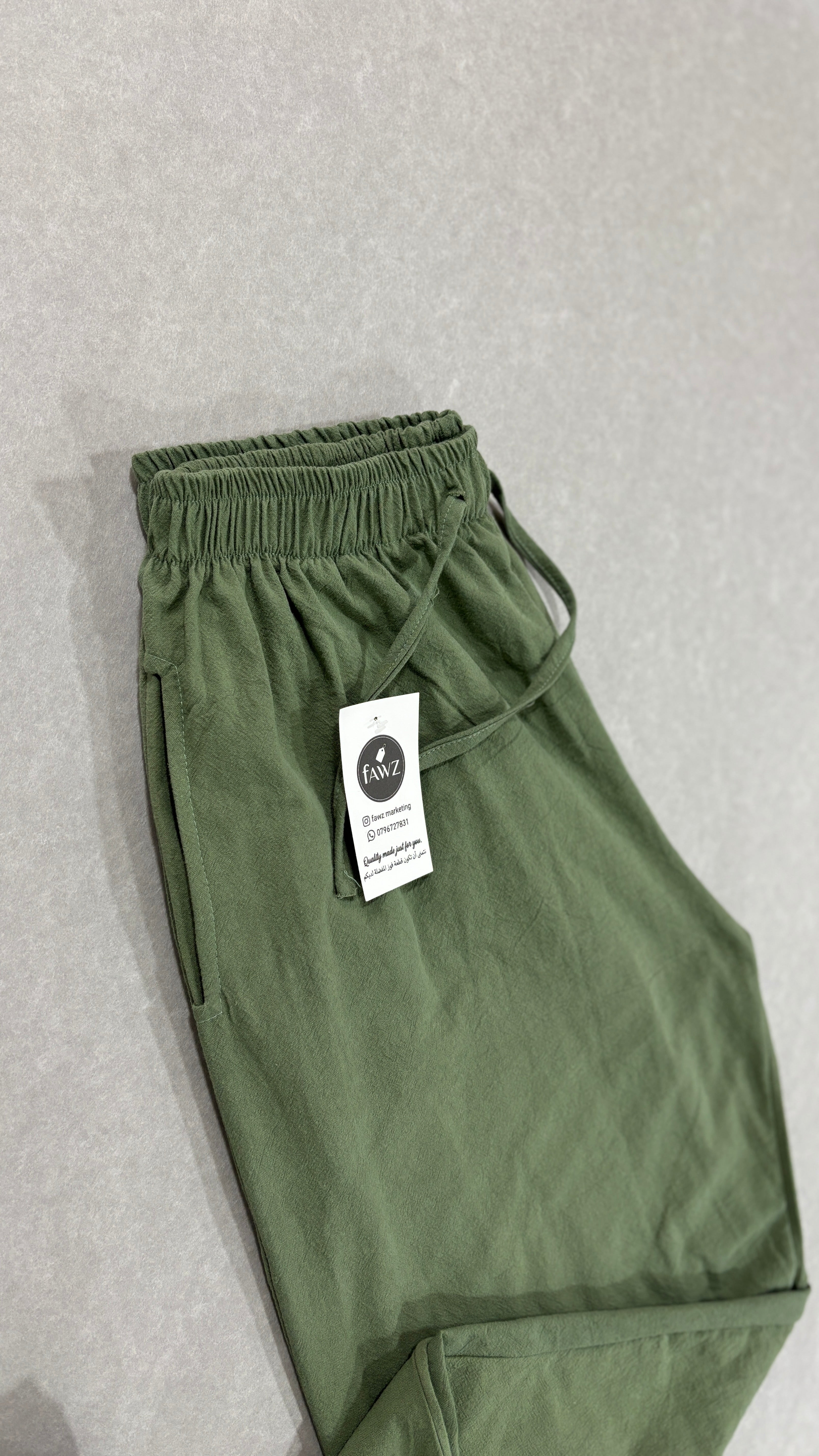 Pantalon lin 100 % coton